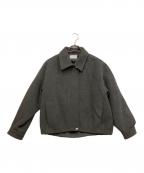 green label relaxingグリーンレーベルリラクシング）の古着「ジャージー フォルム ジップ ブルゾン」｜グレー