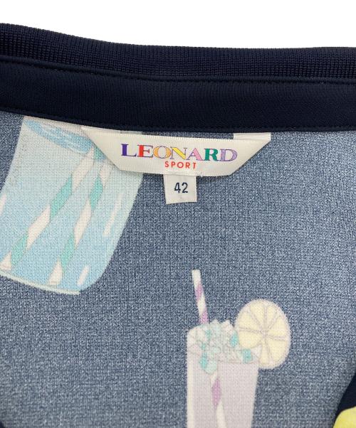 LEONARD SPORT（レオナール スポーツ）LEONARD SPORT (レオナール スポーツ) 柄ポロシャツ ネイビー サイズ:SIZE 42の古着・服飾アイテム