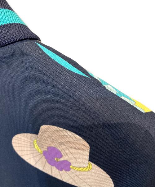 LEONARD SPORT（レオナール スポーツ）LEONARD SPORT (レオナール スポーツ) 柄ポロシャツ ネイビー サイズ:SIZE 42の古着・服飾アイテム