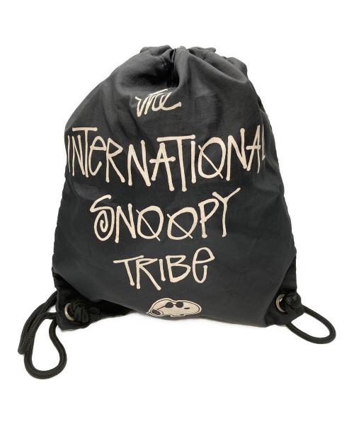 stussy（ステューシー）stussy (ステューシー) PEANUTS (ピーナッツ) ナップサック ブラック サイズ:表記なしの古着・服飾アイテム