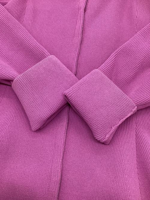 CELFORD（セルフォード）CELFORD (セルフォード) 畦編みペプラムカーディガン パープル サイズ:SIZE 36の古着・服飾アイテム