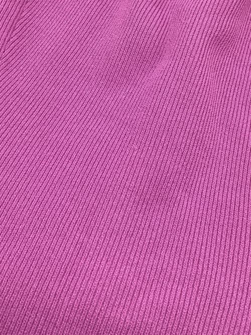 CELFORD（セルフォード）CELFORD (セルフォード) 畦編みペプラムカーディガン パープル サイズ:SIZE 36の古着・服飾アイテム