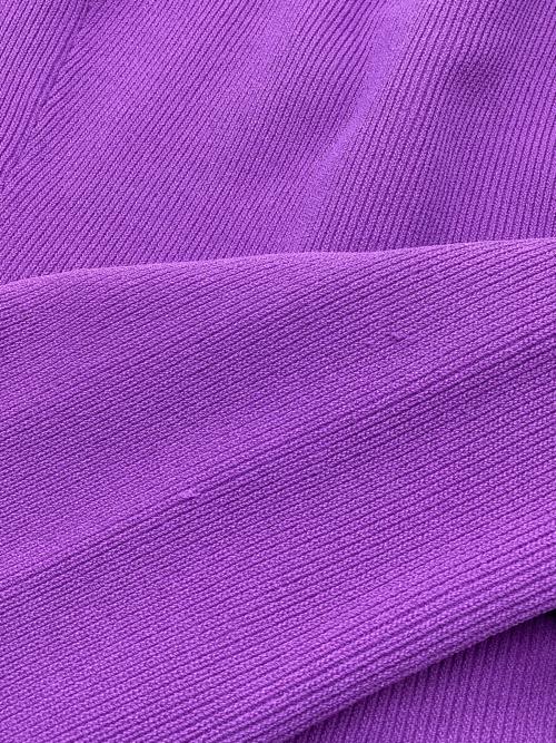 CELFORD（セルフォード）CELFORD (セルフォード) 畦編みペプラムカーディガン パープル サイズ:SIZE 36の古着・服飾アイテム