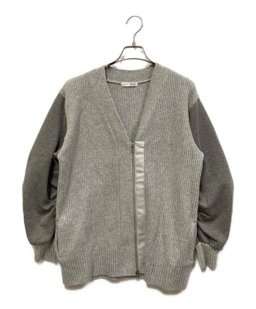 RAW FUDGE（ローファッジ）RAW FUDGE (ローファッジ) 異素材ミックスジップアップカーディガン グレー サイズ:SIZE Mの古着・服飾アイテム