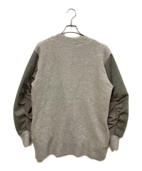 RAW FUDGE（ローファッジ）RAW FUDGE (ローファッジ) 異素材ミックスジップアップカーディガン グレー サイズ:SIZE Mの古着・服飾アイテム