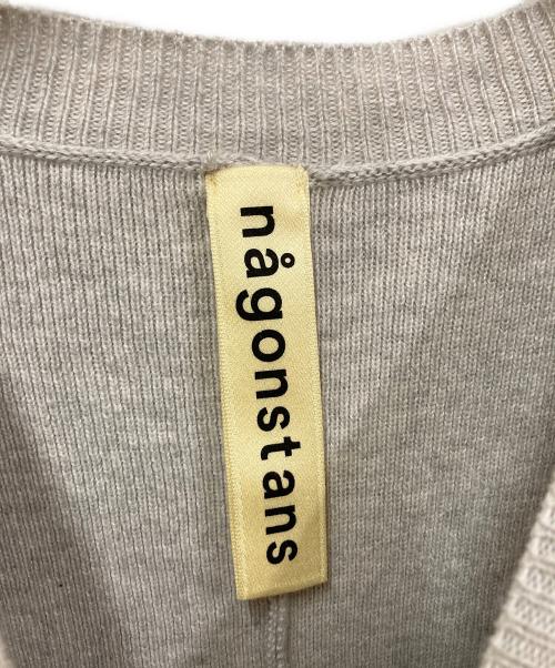 nagonstans（ナゴンスタンス）nagonstans (ナゴンスタンス) コットンカシミヤスリットニットワンピース グレー サイズ:SIZE 38の古着・服飾アイテム