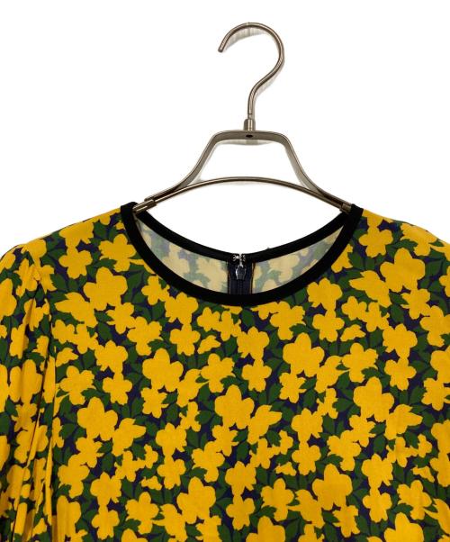 SHIPS any（シップスエニィ）SHIPS any (シップスエニィ) フラワーティアードワンピース グリーン×イエロー サイズ:FREEの古着・服飾アイテム