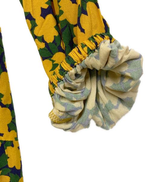 SHIPS any（シップスエニィ）SHIPS any (シップスエニィ) フラワーティアードワンピース グリーン×イエロー サイズ:FREEの古着・服飾アイテム