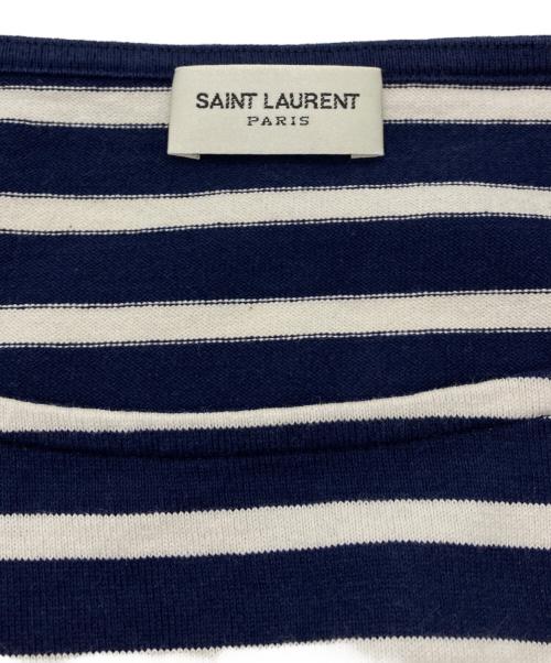 Saint Laurent Paris（サンローランパリ）Saint Laurent Paris (サンローランパリ) マリンボーダーロングスリーブカットソー ネイビー×ホワイト サイズ:SIZE Sの古着・服飾アイテム