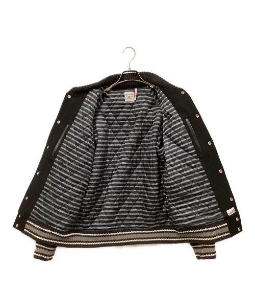 BEDWIN &THE HEARTBREAKERS（ベドウィンアンドザ ハートブレイカーズ）BEDWIN &THE HEARTBREAKERS (ベドウィンアンドザ ハートブレイカーズ) レザー切替スタジャン ブラック サイズ:SIZE 3の古着・服飾アイテム