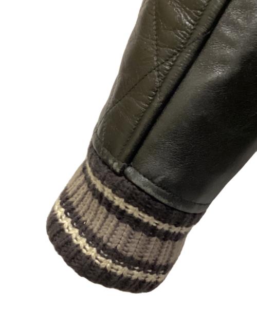 BEDWIN &THE HEARTBREAKERS（ベドウィンアンドザ ハートブレイカーズ）BEDWIN &THE HEARTBREAKERS (ベドウィンアンドザ ハートブレイカーズ) レザー切替スタジャン ブラック サイズ:SIZE 3の古着・服飾アイテム