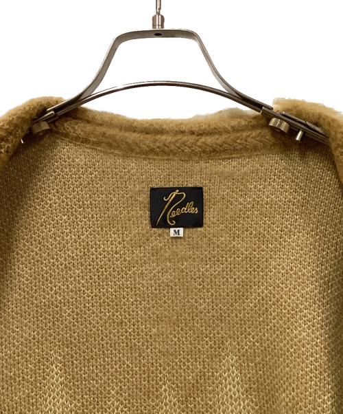 Needles（ニードルズ）Needles (ニードルズ) Mohair Cardigan - Zigzag イエロー×ベージュ サイズ:SIZE Mの古着・服飾アイテム