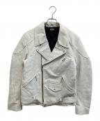 CROWS WORSTクローズ＆ワースト）の古着「ダブルライダースジャケット」｜ホワイト