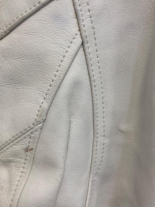 CROWS WORST（クローズ＆ワースト）CROWS WORST (クローズ＆ワースト) ダブルライダースジャケット ホワイト サイズ:SIZE 40の古着・服飾アイテム