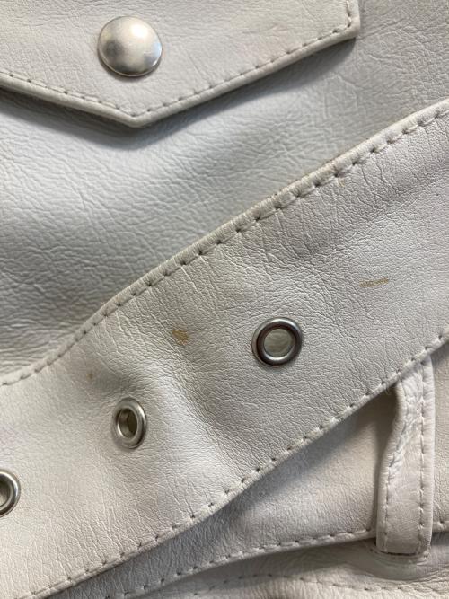 CROWS WORST（クローズ＆ワースト）CROWS WORST (クローズ＆ワースト) ダブルライダースジャケット ホワイト サイズ:SIZE 40の古着・服飾アイテム