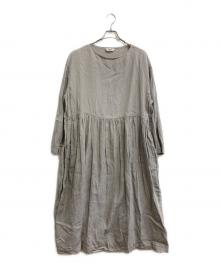 ICHI Antiquites（イチアンティークス）の古着「東炊きリネンワンピース」｜グレー