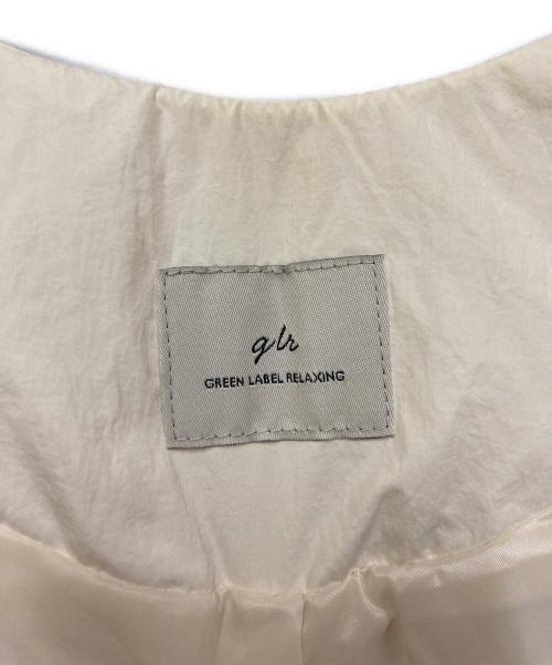 green label relaxing（グリーンレーベルリラクシング）green label relaxing (グリーンレーベルリラクシング) ノーカラー撥水ダウンコート アイボリー サイズ:SIZE 38の古着・服飾アイテム