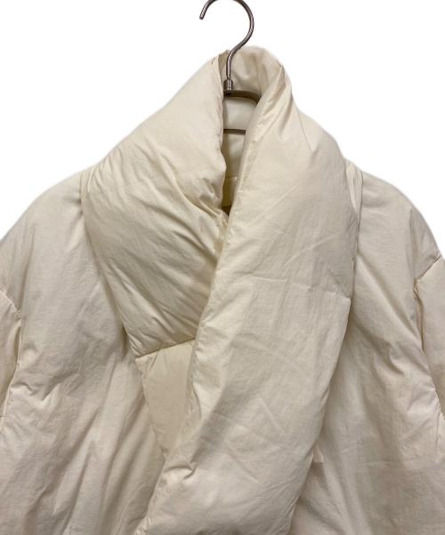 green label relaxing（グリーンレーベルリラクシング）green label relaxing (グリーンレーベルリラクシング) ノーカラー撥水ダウンコート アイボリー サイズ:SIZE 38の古着・服飾アイテム