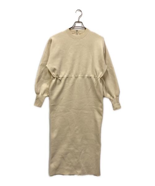 Adam et Rope（アダム エ ロペ）Adam et Rope (アダム エ ロペ) フォルムニットワンピース ベージュ サイズ:SIZE Freeの古着・服飾アイテム