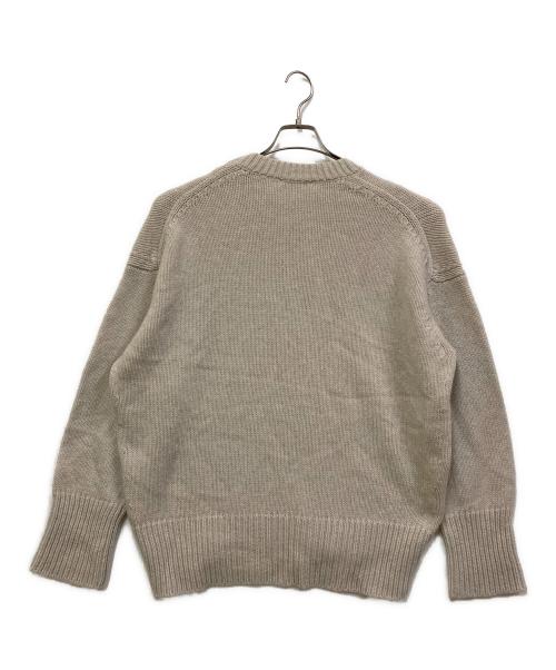 GALERIE VIE（ギャルリーヴィー）GALERIE VIE (ギャルリーヴィー) ファインウール クルーネックプルオーバー ベージュ サイズ:SIZE Mの古着・服飾アイテム