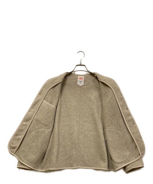 DANTON（ダントン）DANTON (ダントン) ノーカラーフリースジャケット ベージュ サイズ:SIZE　36の古着・服飾アイテム