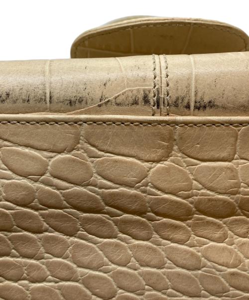 MaxMara（マックスマーラ）MaxMara (マックスマーラ) クロコ型押しハンドバッグ ホワイト サイズ:表記なしの古着・服飾アイテム