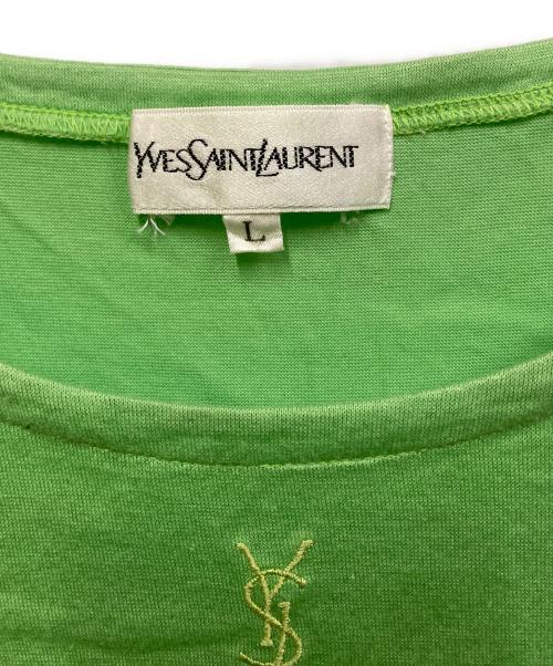 Yves Saint Laurent（イヴサンローラン）Yves Saint Laurent (イヴサンローラン) Tシャツ 黄緑 サイズ:SIZE Lの古着・服飾アイテム