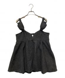 CADUNE（カデュネ）の古着「リボンストラップキャミ」｜グレー