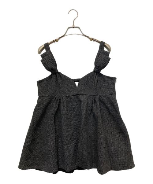 CADUNE（カデュネ）CADUNE (カデュネ) リボンストラップキャミ グレー サイズ:SIZE 36の古着・服飾アイテム