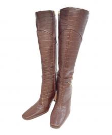 HER LIP TO（ハーリップトゥ）の古着「Vegan Leather Knee-High Boots」｜ブラウン