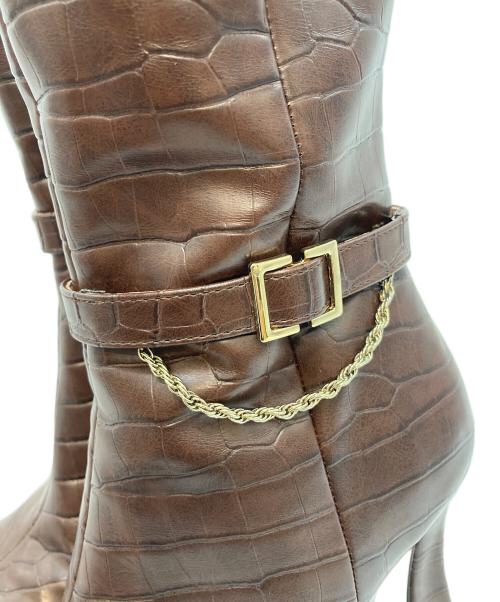 HER LIP TO（ハーリップトゥ）Her lip to (ハーリップトゥ) Vegan Leather Knee-High Boots ブラウン サイズ:24㎝（38）の古着・服飾アイテム