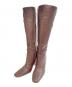 Her lip to（ハーリップトゥ）の古着「Vegan Leather Knee-High Boots」｜ブラウン