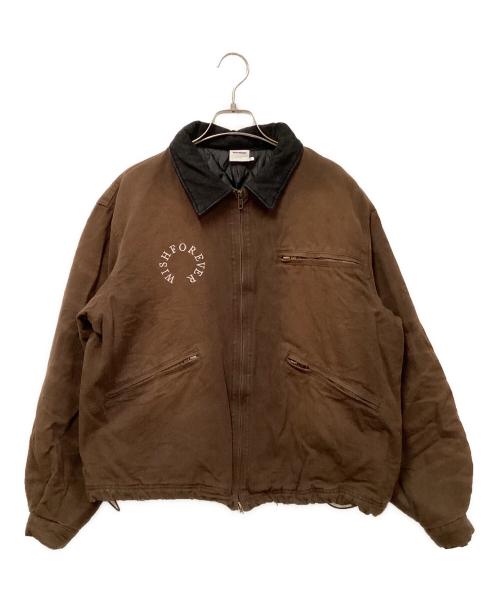 WISH FOREVER（ウィッシュフォーエバー）WISH FOREVER (ウィッシュフォーエバー) ビンテージライクショートダックジャケット ブラウン サイズ:SIZE Mの古着・服飾アイテム