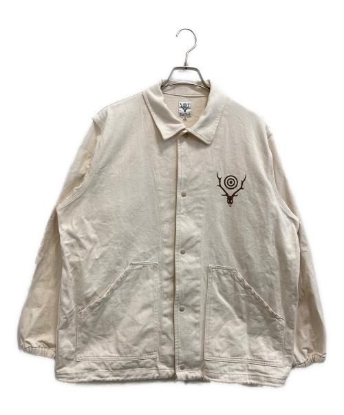 South2 West8（サウスツー ウエストエイト）south2 west8 (サウスツー ウエストエイト) COTTON TWILL COACH JACKET ホワイト サイズ:SIZE Mの古着・服飾アイテム