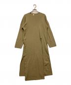 nagonstansナゴンスタンス）の古着「コットンカシミヤスリットニットワンピース」｜ベージュ