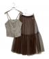 COHINA（コヒナ）の古着「ビスチェチュールスカートセットアップ」｜ブラウン