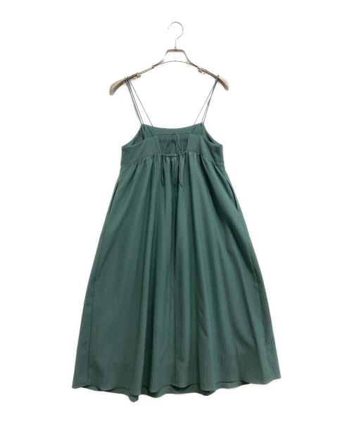 COHINA（コヒナ）COHINA (コヒナ) ナローストラップギャザーキャミワンピース グリーン サイズ:SIZE Freeの古着・服飾アイテム