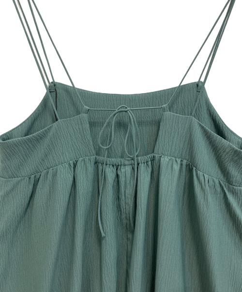 COHINA（コヒナ）COHINA (コヒナ) ナローストラップギャザーキャミワンピース グリーン サイズ:SIZE Freeの古着・服飾アイテム