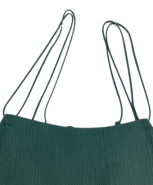 COHINA（コヒナ）COHINA (コヒナ) ナローストラップギャザーキャミワンピース グリーン サイズ:SIZE Freeの古着・服飾アイテム