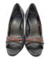 中古・古着 GUCCI (グッチ) GGキャンバスオープントゥパンプス ブラック サイズ:34：8000円