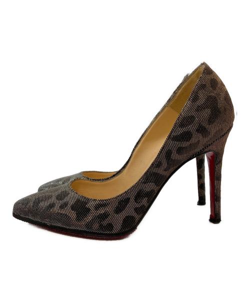 Christian Louboutin（クリスチャン・ルブタン）Christian Louboutin (クリスチャン・ルブタン) レオパードパンプス ゴールド サイズ:22.5の古着・服飾アイテム