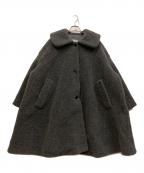 CLANEクラネ）の古着「ボリュームフレアボア コート」｜グレー