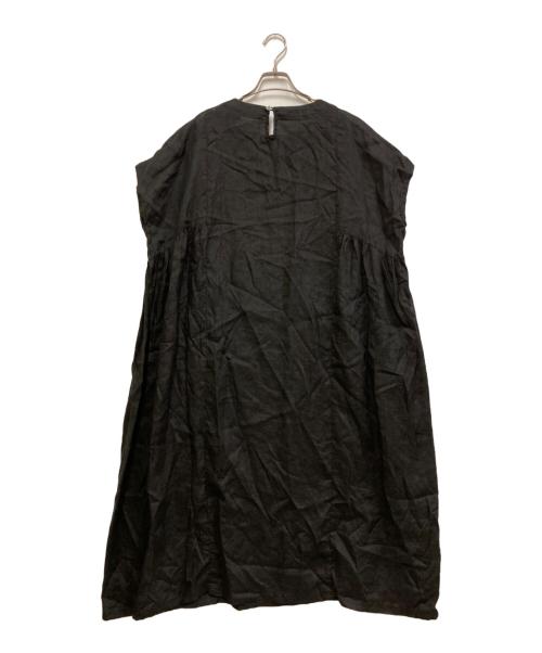 MERCI（メルシー）MERCI (メルシー) リネンブラウスワンピース ブラック サイズ:-の古着・服飾アイテム