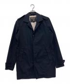 WOOLRICH John Rich & Brosウールリッチジョンリッチブラザーズ）の古着「ハーフムーン ポケット ステンカラーコート」｜ネイビー