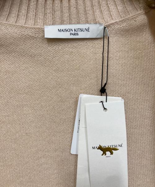 maison kitsune（メゾンキツネ）MAISON KITSUNE (メゾンキツネ) ベイビーフォックスパッチ カーディガン ピンク サイズ:SIZE Sの古着・服飾アイテム