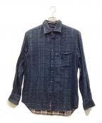 R BY 45rpmアールバイフォーティファイブアールピーエム）の古着「藍染ガーゼシャツ」｜インディゴ