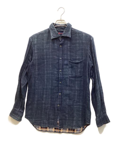 R BY 45rpm（アールバイフォーティファイブアールピーエム）R BY 45rpm (アールバイフォーティファイブアールピーエム) 藍染ガーゼシャツ インディゴ サイズ:4の古着・服飾アイテム
