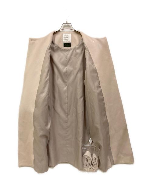 CLOCHE（クロシェ）CLOCHE (クロシェ) ノーカラーウールコート ベージュ サイズ:SIZE 2の古着・服飾アイテム