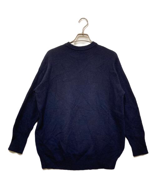 MACPHEE（マカフィー）MACPHEE (マカフィー) ラムカシミヤクルーネックプルオーバー ネイビー サイズ:Mの古着・服飾アイテム