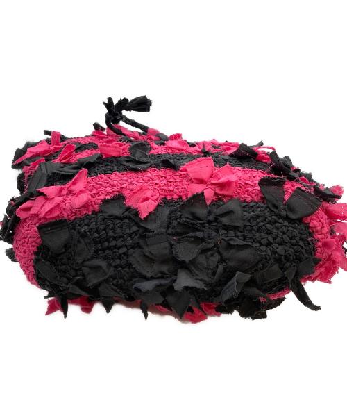 me ISSEY MIYAKE（ミーイッセイ ミヤケ）me ISSEY MIYAKE (ミーイッセイ ミヤケ) トートバッグ ブラック×ピンクの古着・服飾アイテム